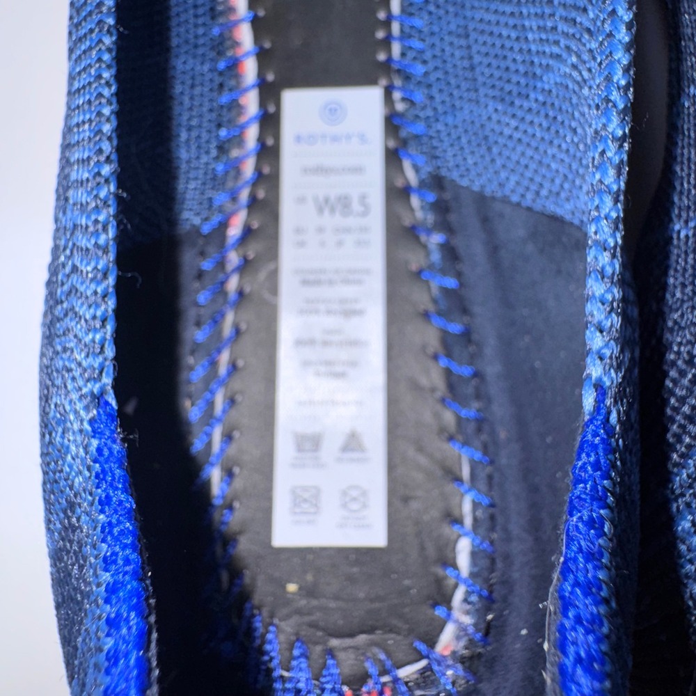 Rothy's The Point Women 8.5 Retired Indigo Gingham Plaid Flats Preppy - Picture 4 of 9